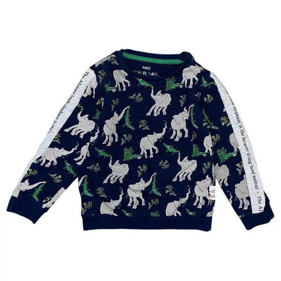 3-4 év (104) M&amp;S elefántos pulóver