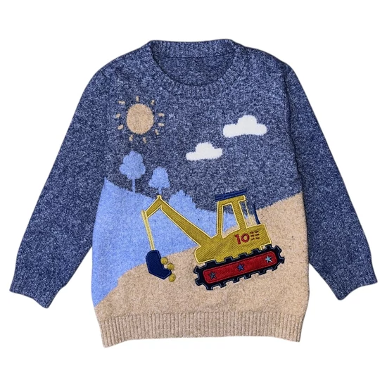 5-6 év (116) Nutmeg munkagépes pulóver