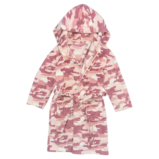 10-11 év (146) M&amp;S rózsaszín terepmintás pihe-puha gyerek köntös