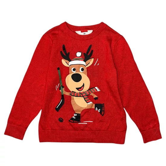 4-6 év (110-116) H&amp;M rénszarvasos pulóver