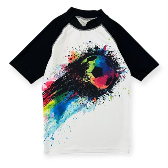 6-8 év (122-128) Focilabdás uv szűrős fürdőfelső