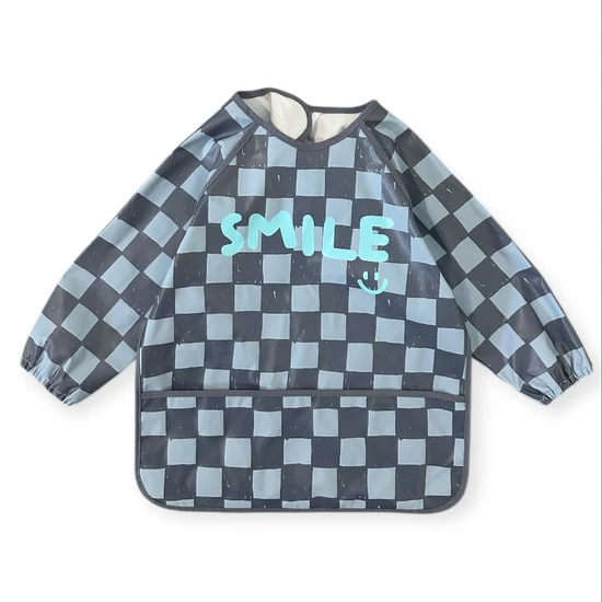 1-2 év (86-92) Nutmeg kockás ruhavédő előke